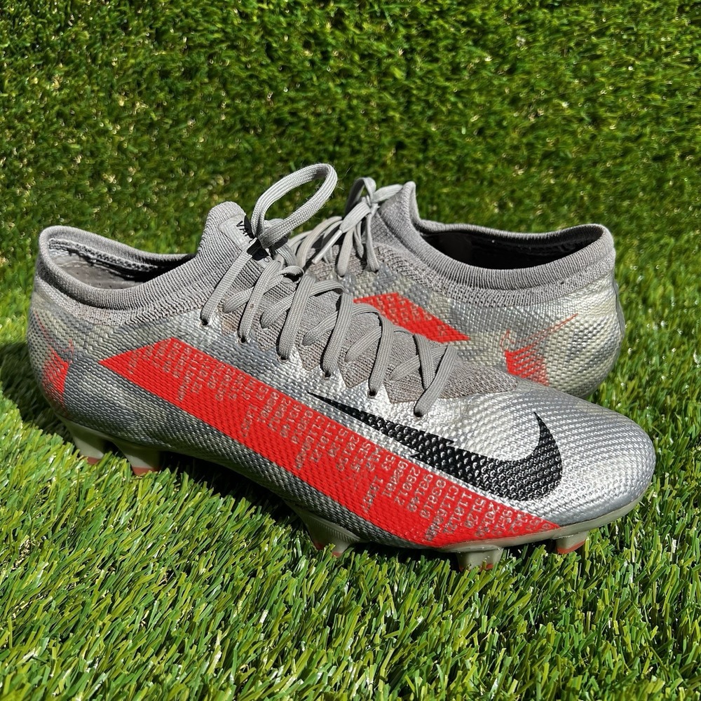 Nike Shoes Men Size 8.5 Mercurial Vapor 13 Pro FG AQ4176-906 Metallic Grey
